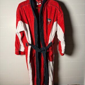 Ducati Corse Hooded Terry Cloth Robe Red Black White, 100% Cotton
